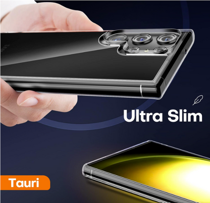 Komplet ovitek "Tauri Classic" + zaščitna folija + zaščita za kamero za Samsung Galaxy S23 Ultra 5G