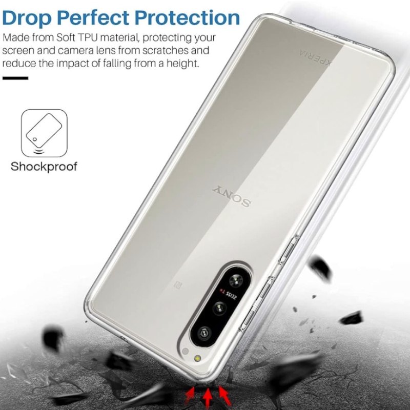 Silikonski ovitek "LYZXMY Protective" za Sony Xperia 5 IV (6.1") – Infostyle – Prozorna / TPU silikon