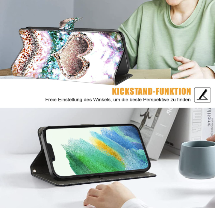 Preklopna torbica s paščkom "Diaomnd Heart" za Xiaomi Redmi 12C – Infostyle