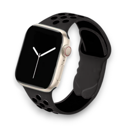 Silikonski pašček "Lobnhot" za Apple Watch 38/40/41mm – Infostyle – Črna
