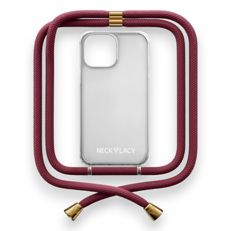Ovitek z vrvico "NECKLACY premium chain" + zaščita za kamero za iPhone 14 Pro