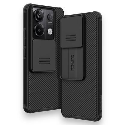 Ovitek "Nillkin Camera Protection" za Xiaomi Redmi Note 13 Pro 5G/ Poco X6 5G – Črna / PC + TPU silikon