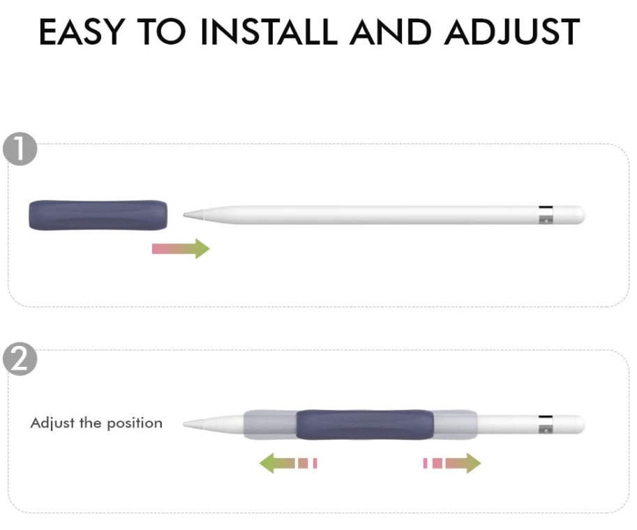 Ergonomični zaščitni dodatek za Apple Pencil 2 / Pencil 1 (3 kosi) – Ahastyle
