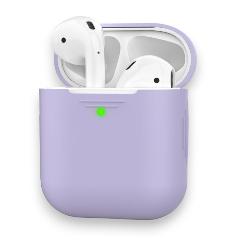 Silikonski ovitek za slušalke "Skin" za AirPods 2/1 (2019) – Ahastyle – Pastelno vijolična