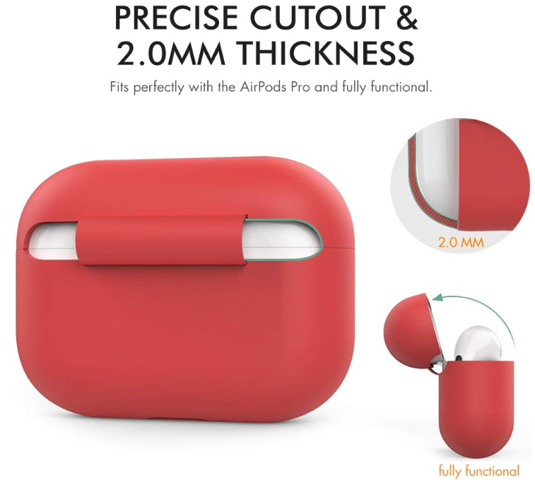 Silikonski ovitek za slušalke "Skin" za AirPods Pro (2019) – Ahastyle – Temno zelena