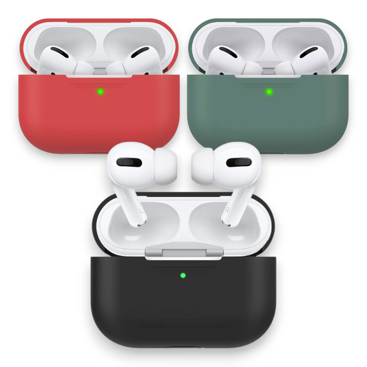 Silikonski ovitek za slušalke "Skin" za AirPods Pro (2019) – Ahastyle – Rdeča