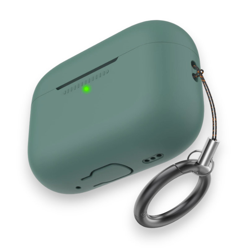 Silikonski ovitek za slušalke "Skin" s karabinom za AirPods Pro 2 – Ahastyle