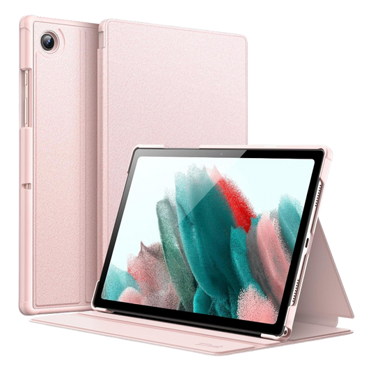 Preklopna torbica ''JETech'' za Samsung Galaxy Tab A8 10,5-palčni 2022 – Roza / Umetno usnje + TPU silikon