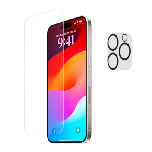 Zaščitno steklo + zaščita za kamero za iPhone 15 Pro – Infostyle