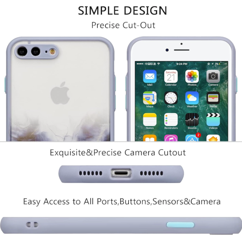 Ovitek "Transparent Marble" za iPhone SE 2022/2020/7/8 – Infostyle
