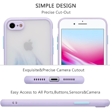 Ovitek "Transparent Marble" za iPhone SE 2022/2020/7/8 – Infostyle – Siva / PC + TPU silikon