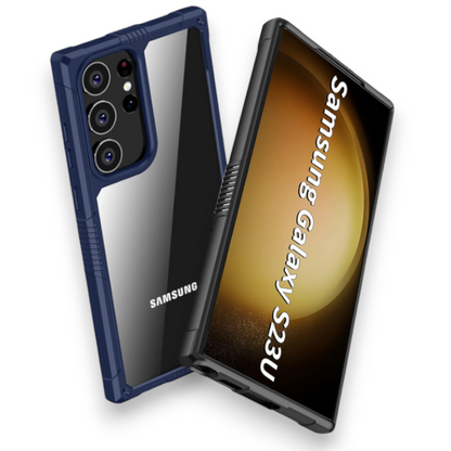 Ovitek "Quikbee Airbag" za Samsung Galaxy S23 Ultra – Temno modra / PC + TPU silikon