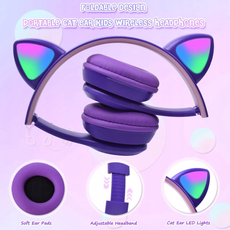 Naglavne brezžične slušalke "Cat Ears P47M" – Infostyle
