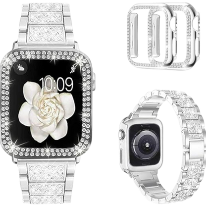 Pašček in ovitek ''Glitter'' za Apple Watch Series SE 2, SE 6/5/4, 44mm – Infostyle – Kovina