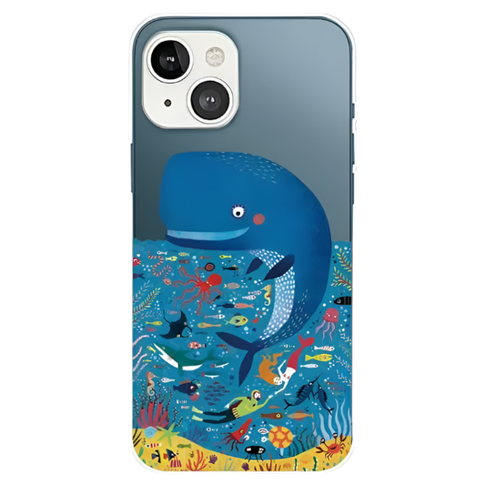 Ovitek za telefon ''Whales'' iPhone 14 Plus – Infostyle – Prozorna / TPU silikon