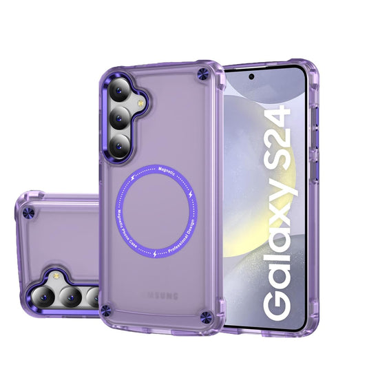Magnetni MagSafe ovitek za Samsung Galaxy S24 - Vijoličen, TPU Zaščita Pred Udarci