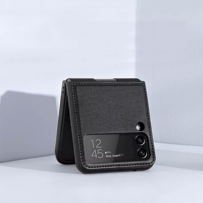 Ovitek "QIN" iz veganskega usnja za Samsung Galaxy Z Flip 3 5G - črna – Nillkin – Črna / Vegansko usnje