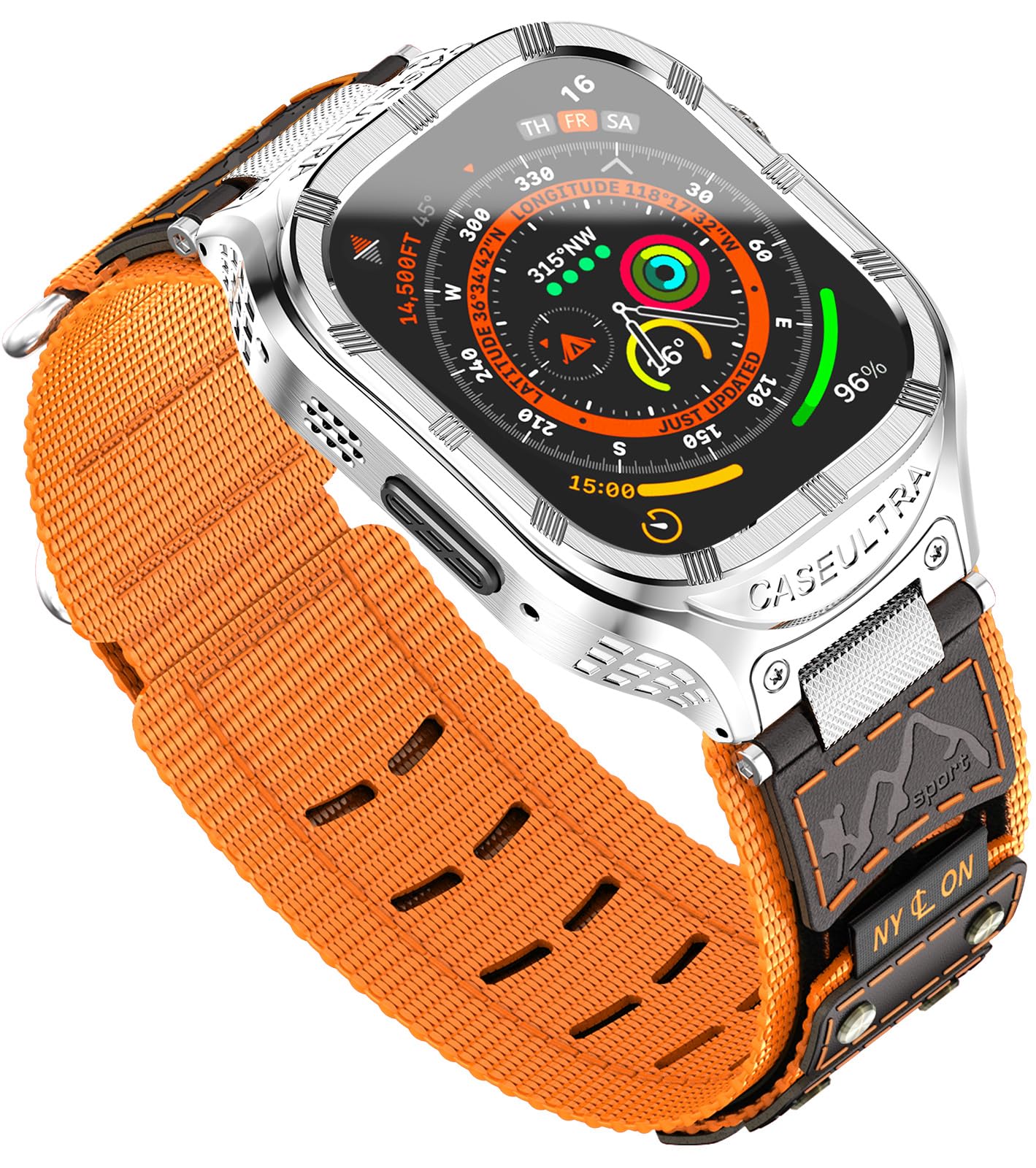 CaseUltra Sport najlonski pašček z zaščitnim ohišjem za Apple Watch 45mm / 44mm / 42mm 