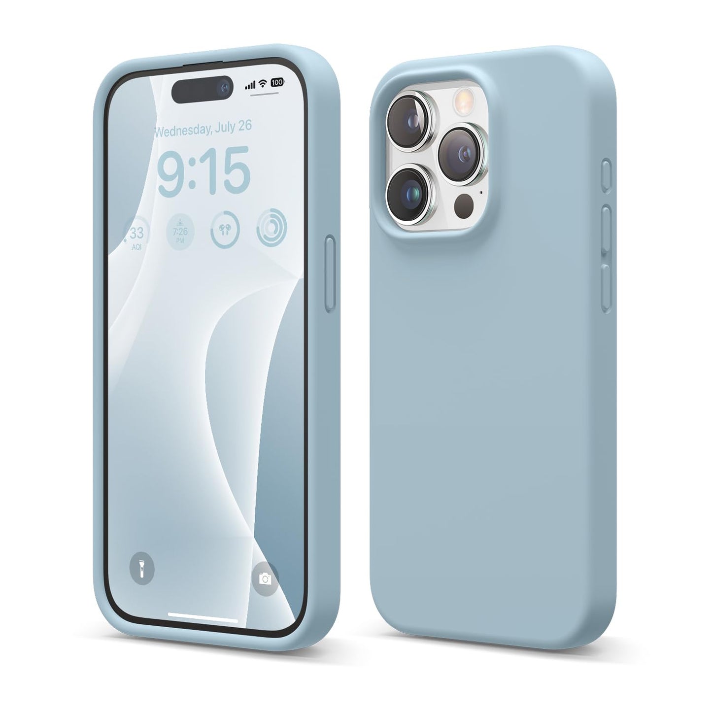 Elago tekoči silikonski ovitek iPhone 15 Pro nebesno modra