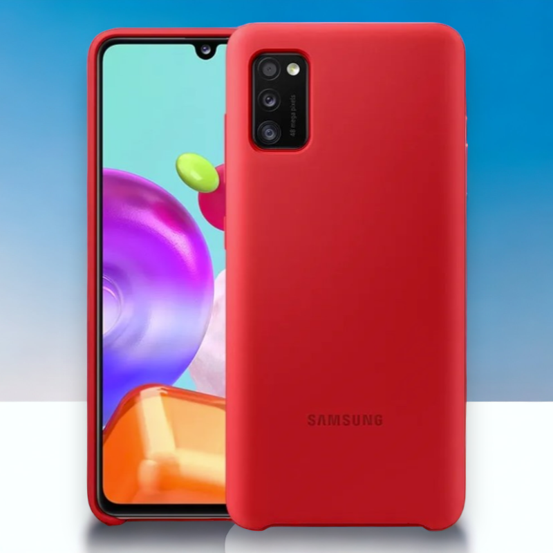 Original Samsung silikonski ovitek "Silicone" za Samsung Galaxy A41 – Rdeča / TPU silikon