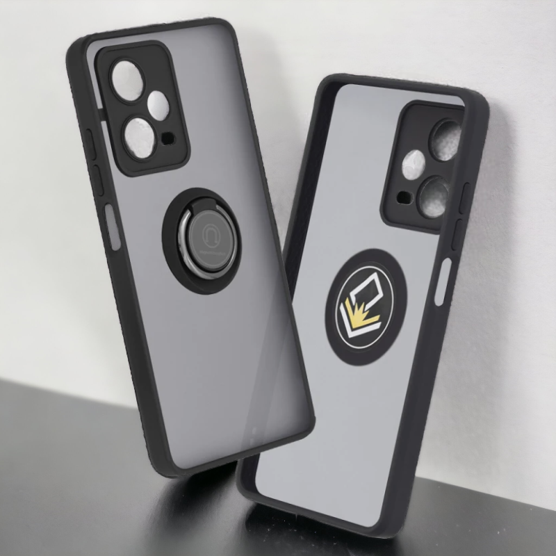 Ovitek za telefon "Glinth" za Xiaomi Redmi Note 12 Pro – Techsuit – Črna / PC + TPU silikon