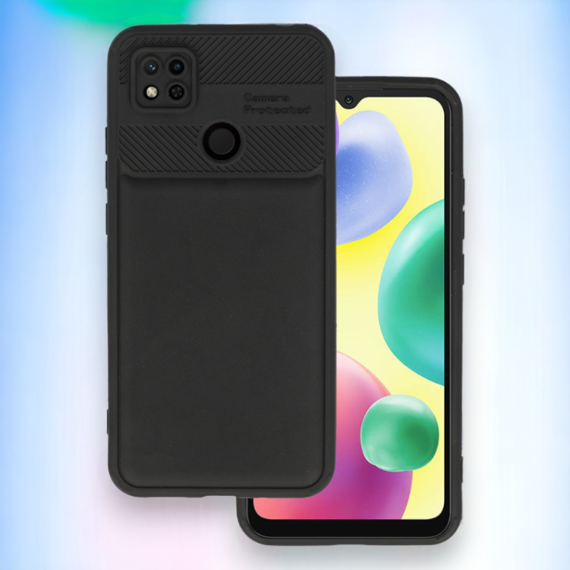 Silikonski ovitek "Camera Protected" za Xiaomi Redmi 10A - črna – Infostyle – Črna / TPU silikon