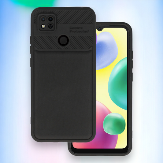 Silikonski ovitek "Camera Protected" za Xiaomi Redmi 10A - črna – Infostyle – Črna / TPU silikon