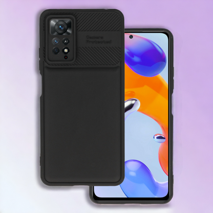 Silikonski ovitek "Camera Protected" za Xiaomi Redmi Note 11 Pro 4G/5G - črna – Infostyle – Črna / TPU silikon
