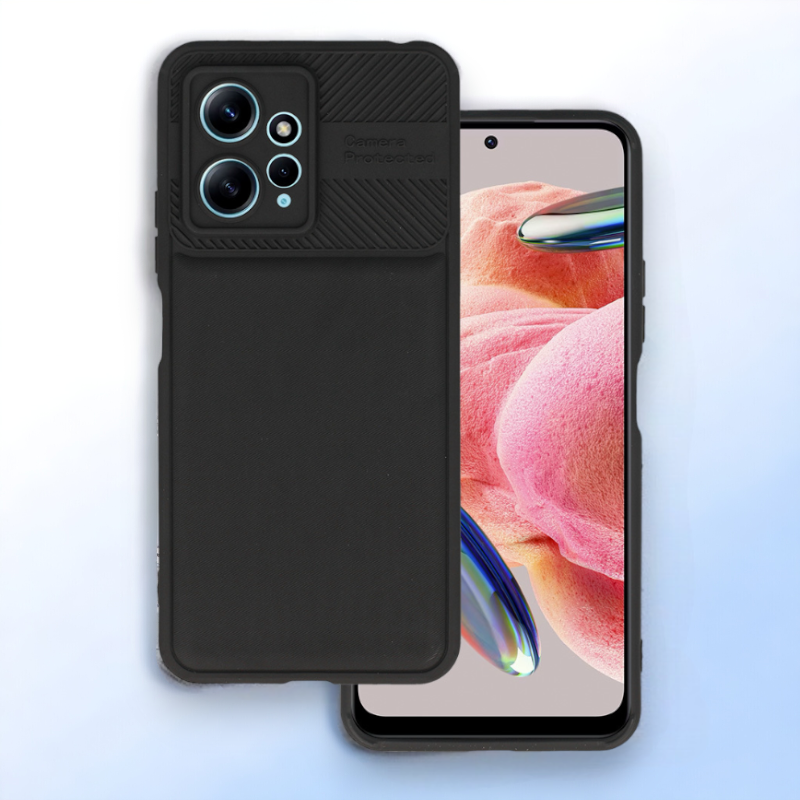 Silikonski ovitek "Camera Protected" za Xiaomi Redmi Note 12 4G - črna – Infostyle – Črna / TPU silikon