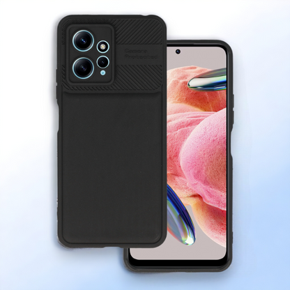 Silikonski ovitek "Camera Protected" za Xiaomi Redmi Note 12 4G - črna – Infostyle – Črna / TPU silikon