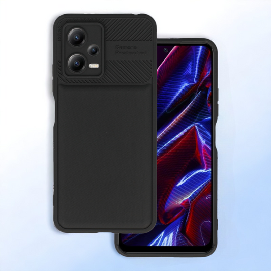 Silikonski ovitek "Camera Protected" za Xiaomi Redmi Note 12 5G - črna – Infostyle – Črna / TPU silikon