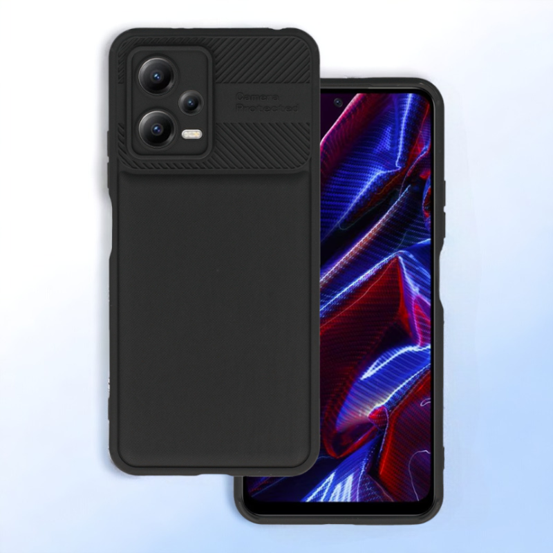 Silikonski ovitek "Camera Protected" za Xiaomi Poco X5 - črna – Infostyle – Črna / TPU silikon