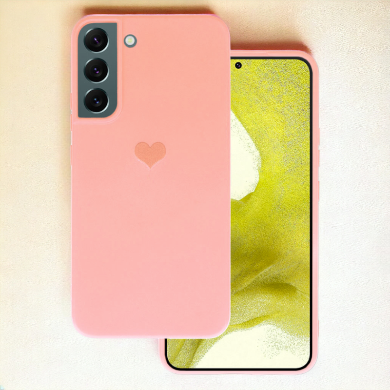 Silikonski ovitek "Heart" za Samsung Galaxy S22 Plus - Roza – Vennus – Svetlo roza / Silikon