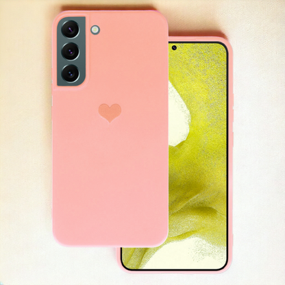 Silikonski ovitek "Heart" za Samsung Galaxy S22 Plus - Roza – Vennus – Svetlo roza / Silikon