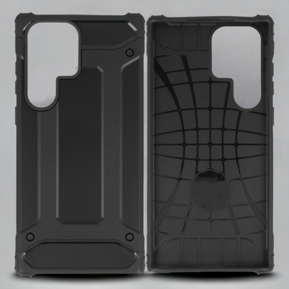 Silikonski ovitek "armor carbon" za Samsung Galaxy S22 Ultra - Črna – Infostyle