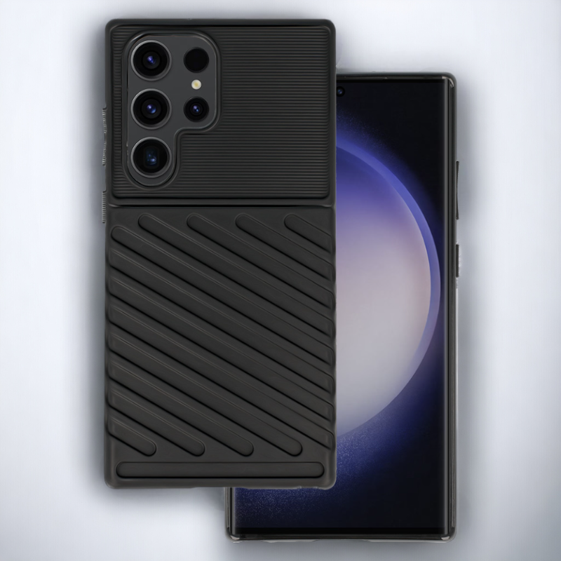 Ovitek "Thunder" za Samsung Galaxy S23 Ultra - Črna – Infostyle – Črna / TPU silikon