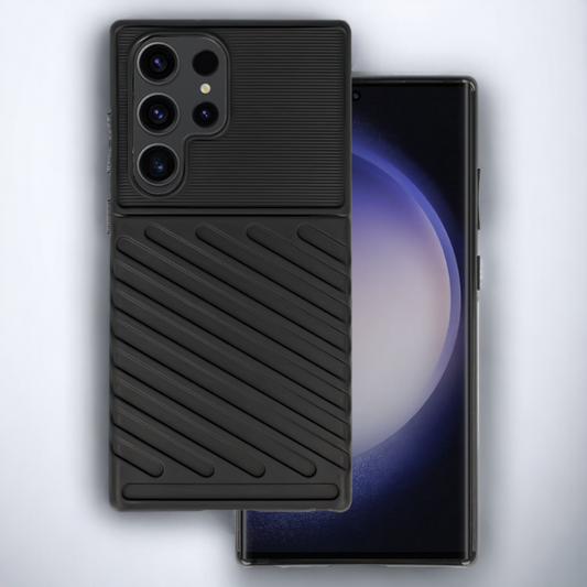 Ovitek "Thunder" za Samsung Galaxy S23 Ultra - Črna – Infostyle – Črna / TPU silikon