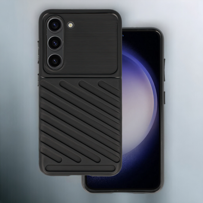 Ovitek "Thunder" za Samsung Galaxy S23 - Črna – Infostyle – Črna / TPU silikon