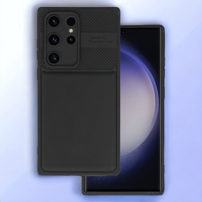Silikonski ovitek "Camera Protected" za Samsung Galaxy S23 Ultra - črna – Infostyle – Črna / TPU silikon