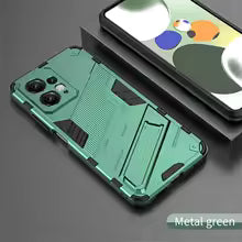 GIOPUEY Hybrid Case for Honor X8 - TPU + PC, Stand (Army Green)