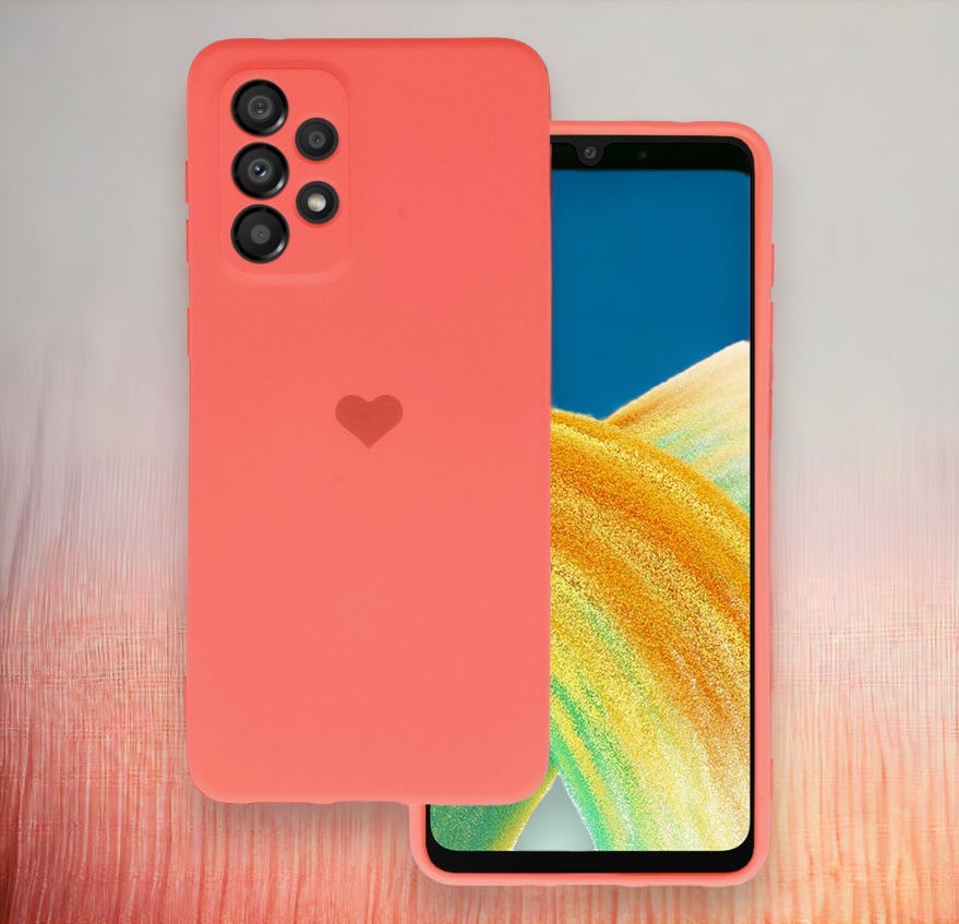 Silikonski ovitek "Heart" za Samsung Galaxy A13 4G – Vennus – Svetlo roza / Silikon