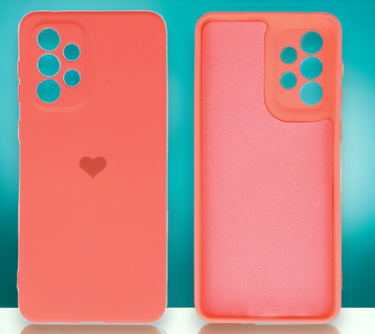 Silikonski ovitek "Heart" za Samsung Galaxy A13 4G – Vennus – Živo roza / Silikon