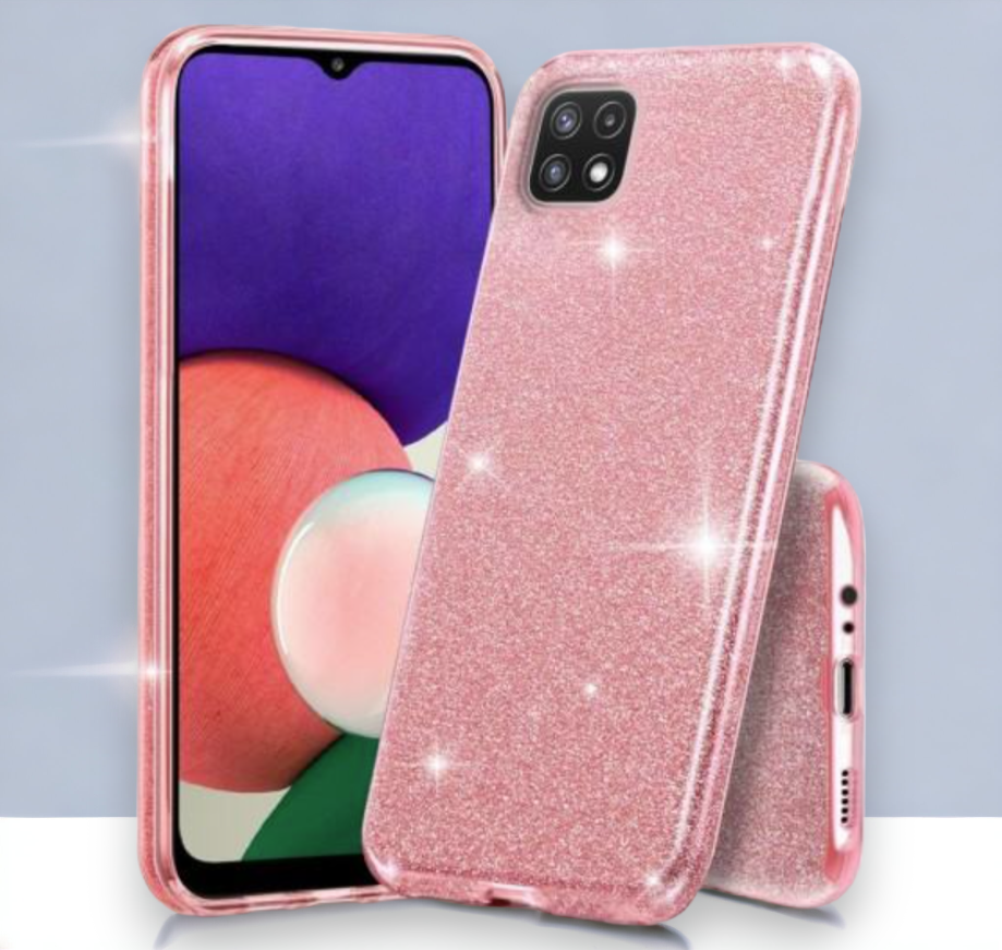 Ovitek "Shining" za Samsung Galaxy A22 5G - Roza – Infostyle – Svetlo roza / Silikon