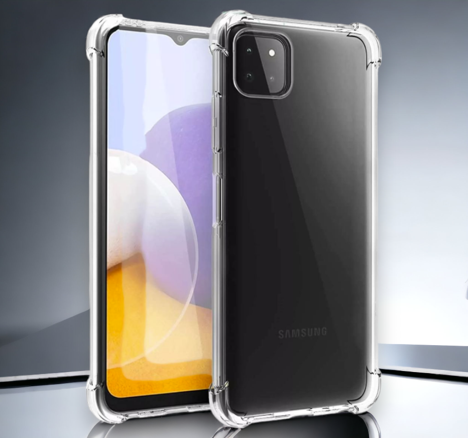 Silikonski ovitek "Antishock" za Samsung Galaxy A22 5G (0.5 mm) - Transparent – Infostyle – Prozorna / TPU silikon