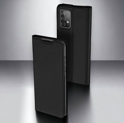 Premium preklopna torbica "SKIN Pro" za Samsung Galaxy A73 5G - Črna – Dux Ducis – Črna / Umetno usnje + TPU silikon