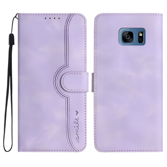 Preklopna torbica za telefon "Smile" Samsung Galaxy S7 Edge – Infostyle – Vijolična