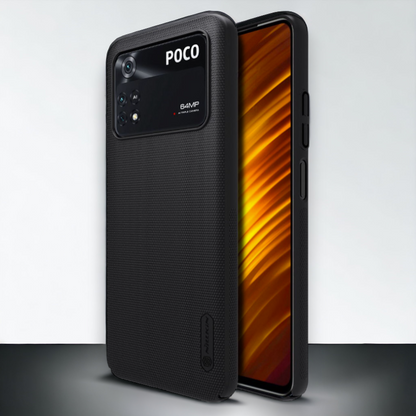 Ovitek "Nillkin Super Frosted" za Xiaomi Poco M4 Pro 4G - črna – Črna / PC