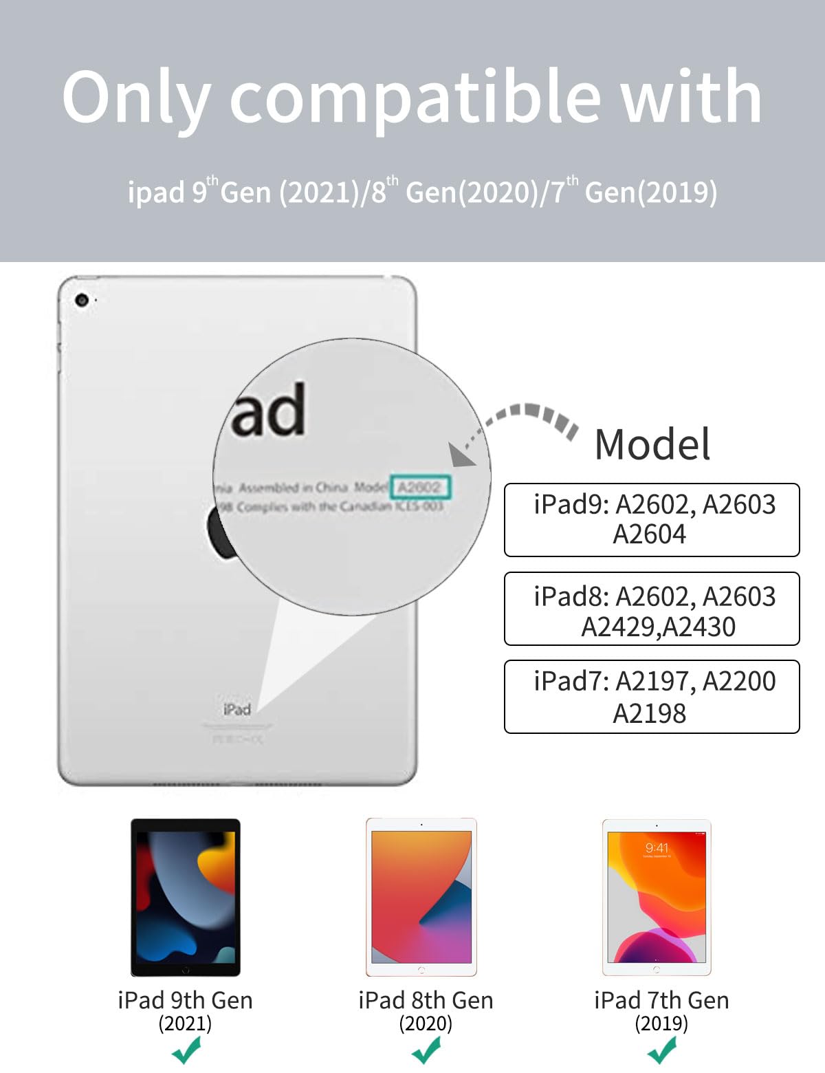 Ovitek za iPad 10.2 (9./8./7. Generacija) z Držalom za Pisalo, Samodejno Prebujanje/Spanje, Roza Vzorec Duhca