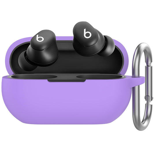 Silicone Case for Beats Solo Buds (2024) – Purple + Carabiner