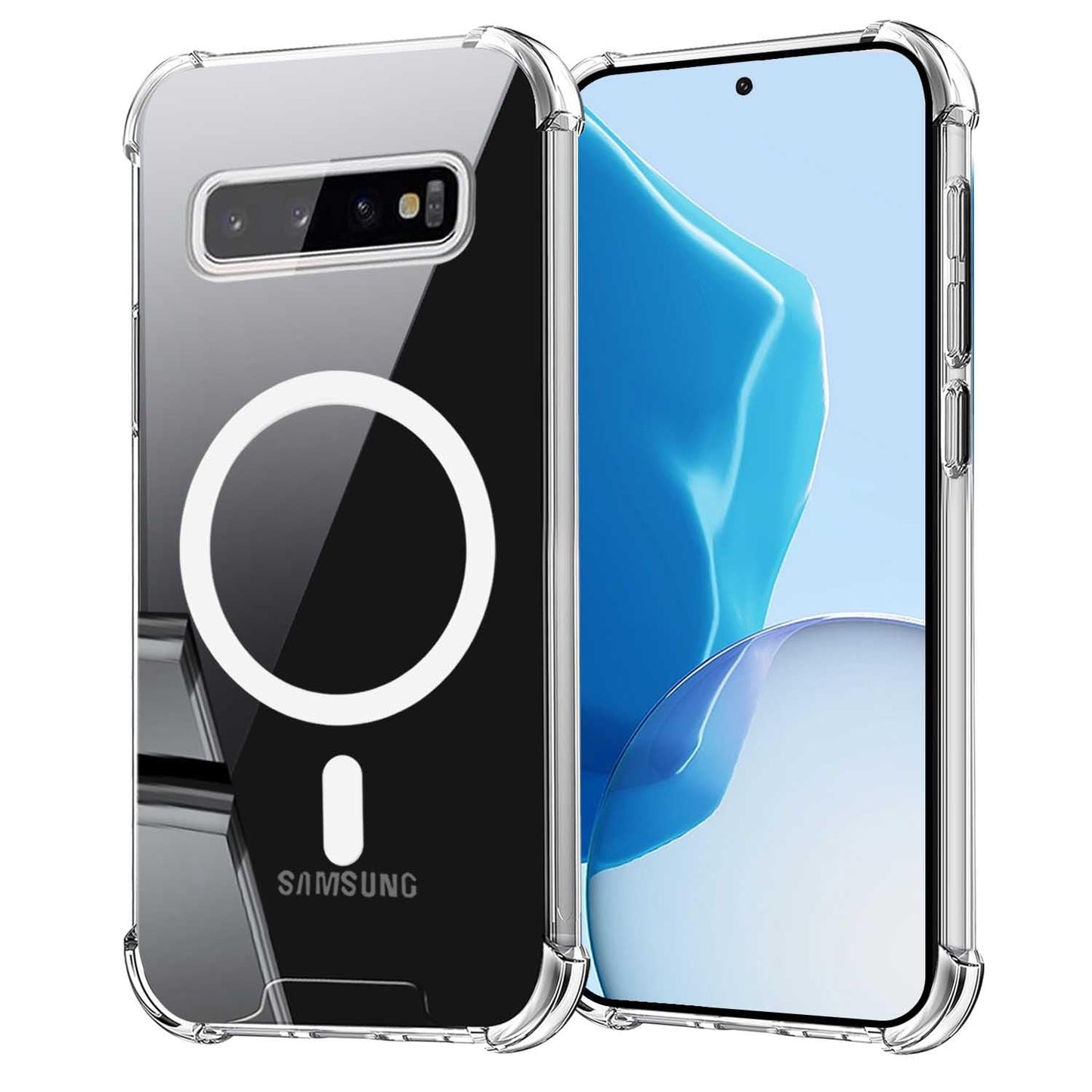 Prozoren magnetni ovitek za Samsung Galaxy S10 zaščitni prozoren ovitek za telefon